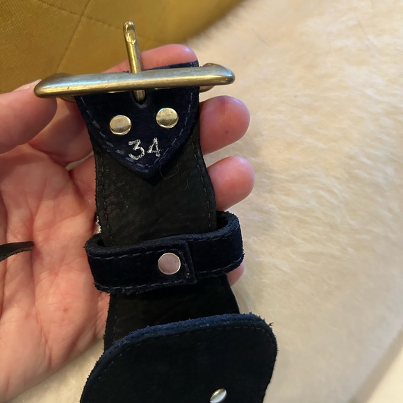 Calleen Cordero Gavranita Belt Bag in navy blue suede - Picture 7 of 10